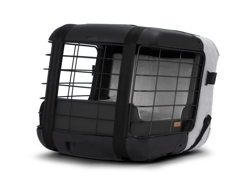 4pets®* Jaula de transporte Caree para perros y gatos, se fija de forma segura al asiento de cualquier pasajero, en color gris frío. - Image 13