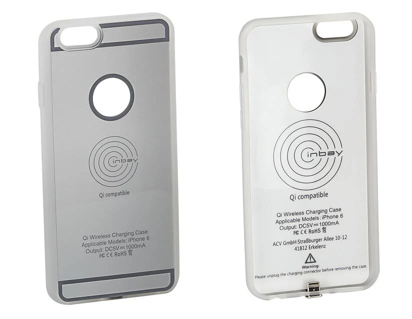 ACV* Funda de carga Qi para iPhone® 6/6S, en color plata. - Image 2