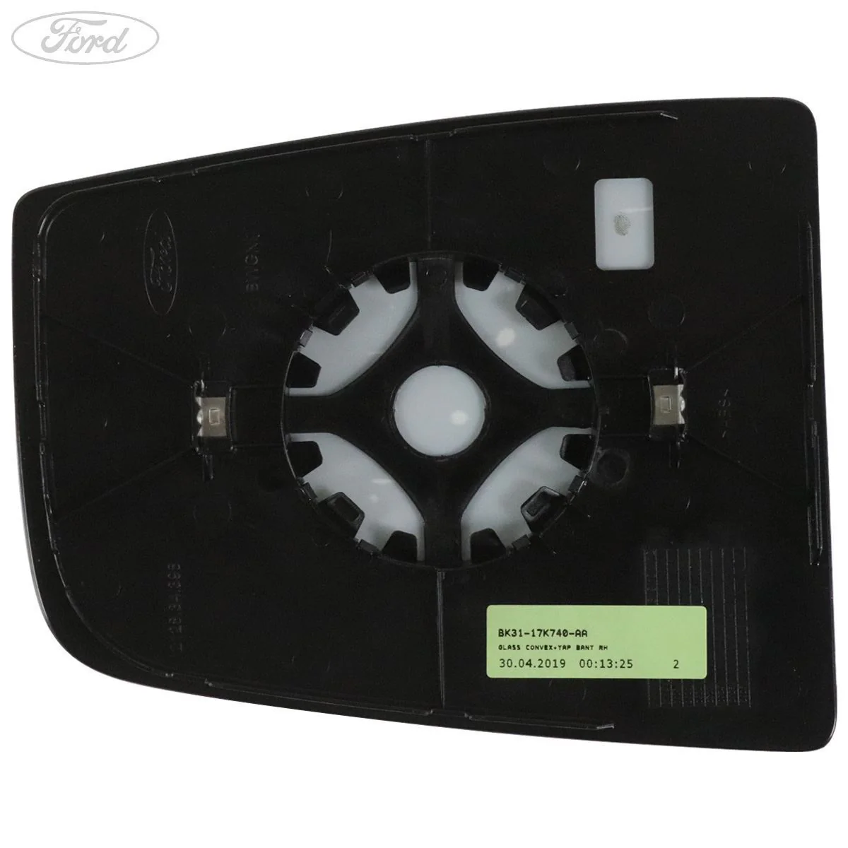 Cristal del espejo retrovisor gran angular negro con adhesivo O/S (lado del pasajero) original para Ford Transit 1823994 - Image 3