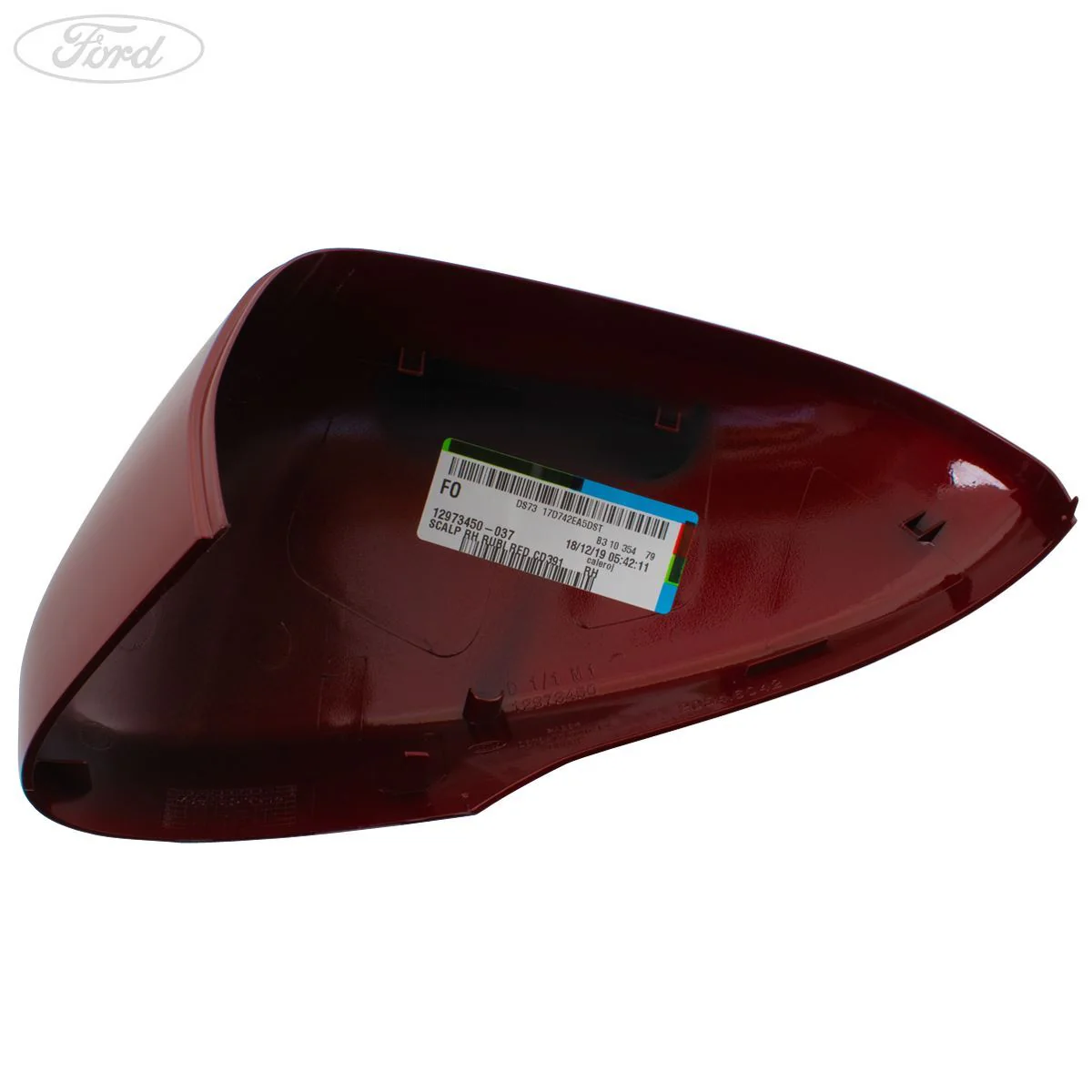 Cubierta/carcasa color rojo rubí del espejo retrovisor de la puerta O/S (lado del pasajero) original para Ford Mondeo 5324092 - Image 2