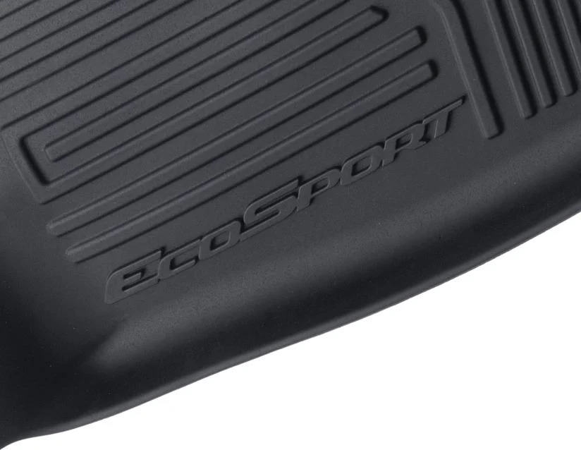 Ecosport Alfombrillas de goma delanteras, en color negro, estilo bandeja con bordes elevados. - Image 7