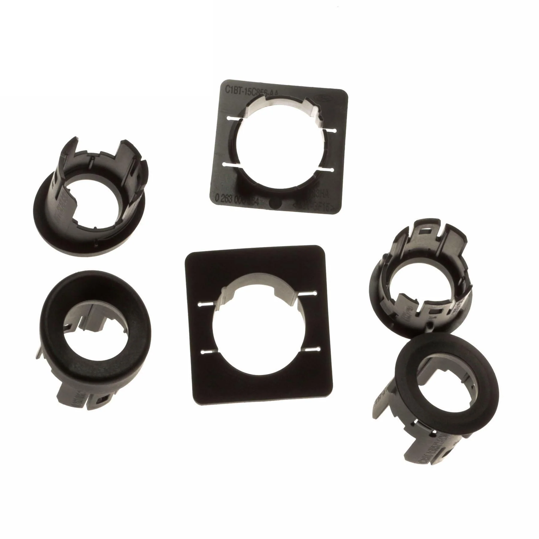 Ford Fiesta 2012-19 Retenedor Parachoques Trasero Negro 1818624