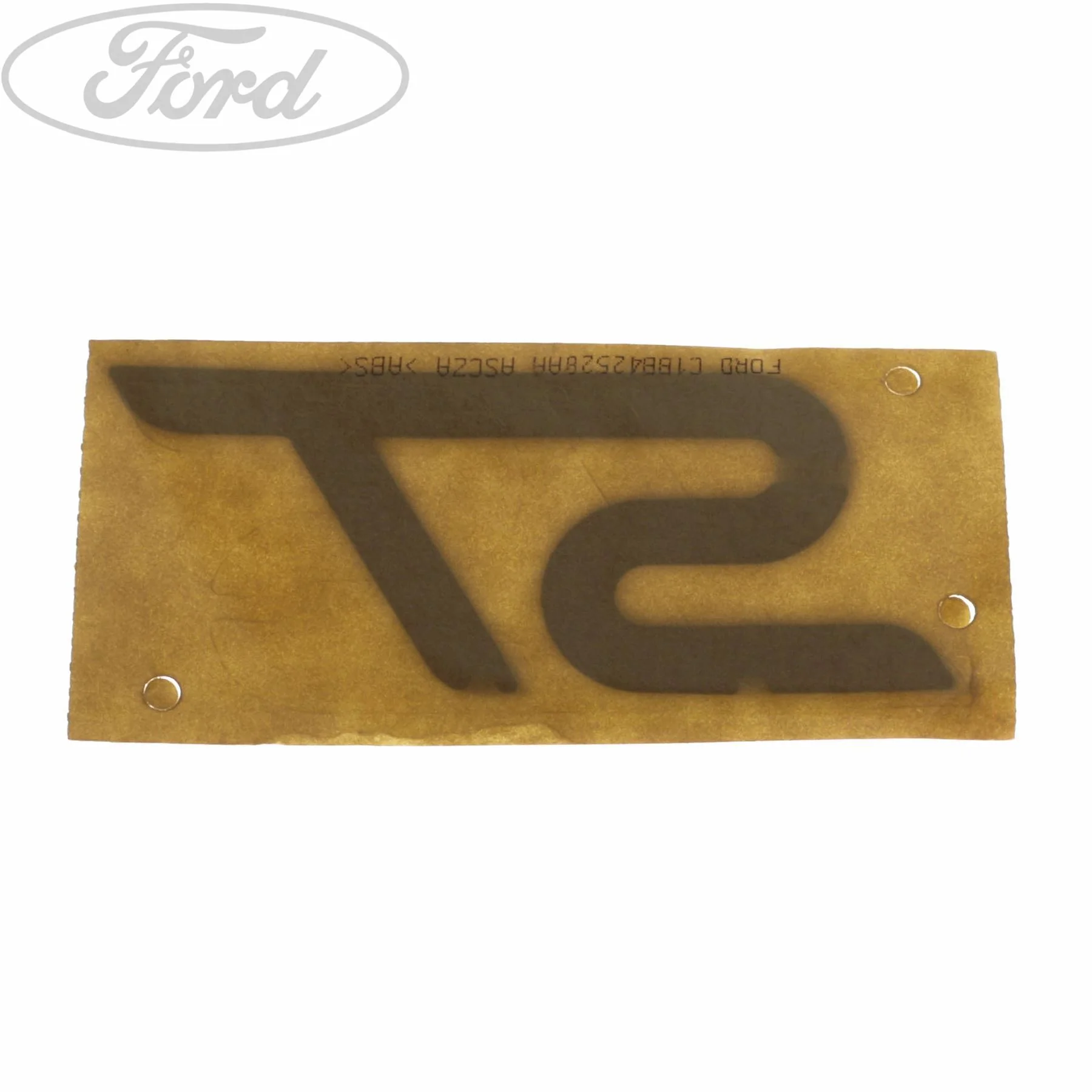 Ford Fiesta 2012-2019 ST/ST2 Placa Nombre Parachoques Delantero Negra 1794608 - Image 4