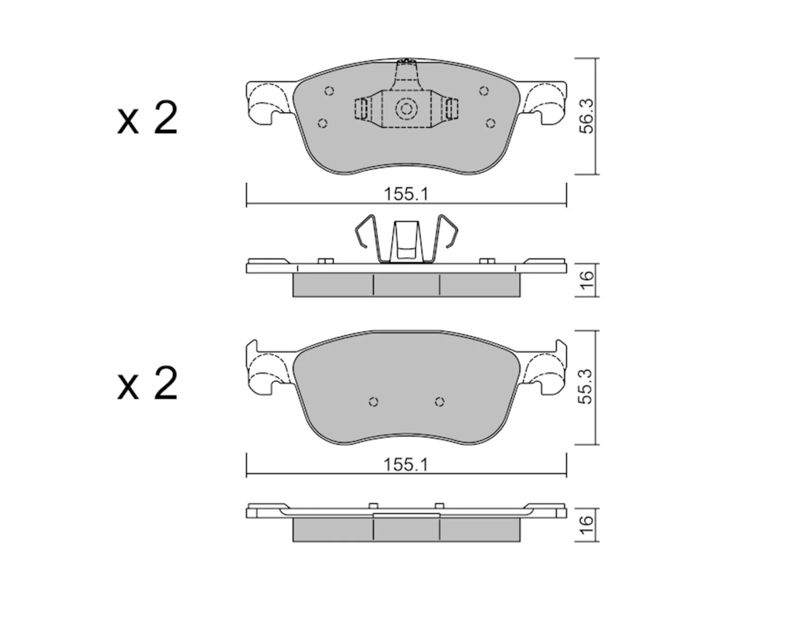 Fiesta Tarox®* Kit de pastillas de freno delanteras Ford Performance Strada 122 (vía rápida). - Image 2