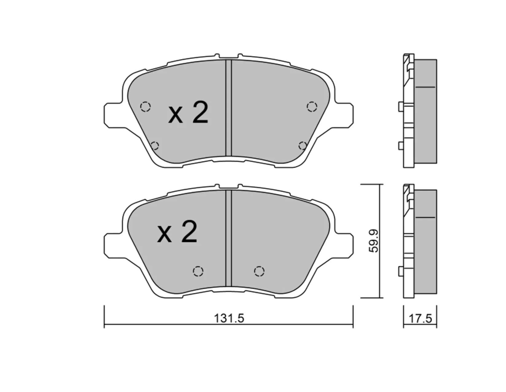 Fiesta Tarox®* Kit de pastillas de freno delanteras Ford Performance Strada 122 (vía rápida). - Image 2