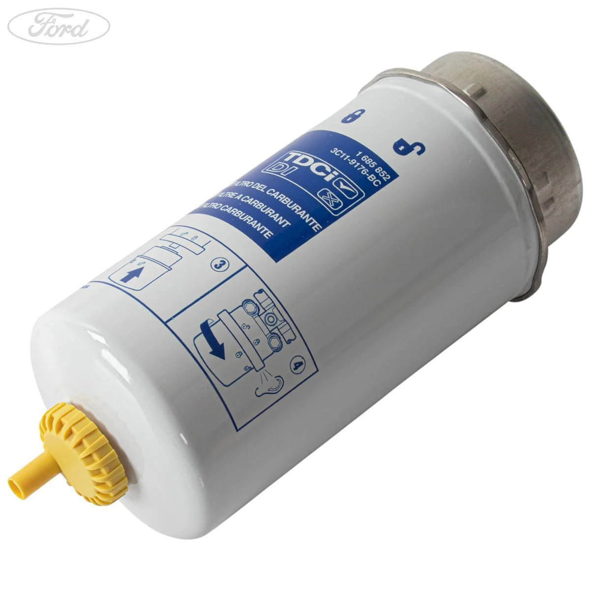 Filtro de combustible diésel 152 mm 6" original para Ford Transit 2.0 2.4 Duratorq 1685852