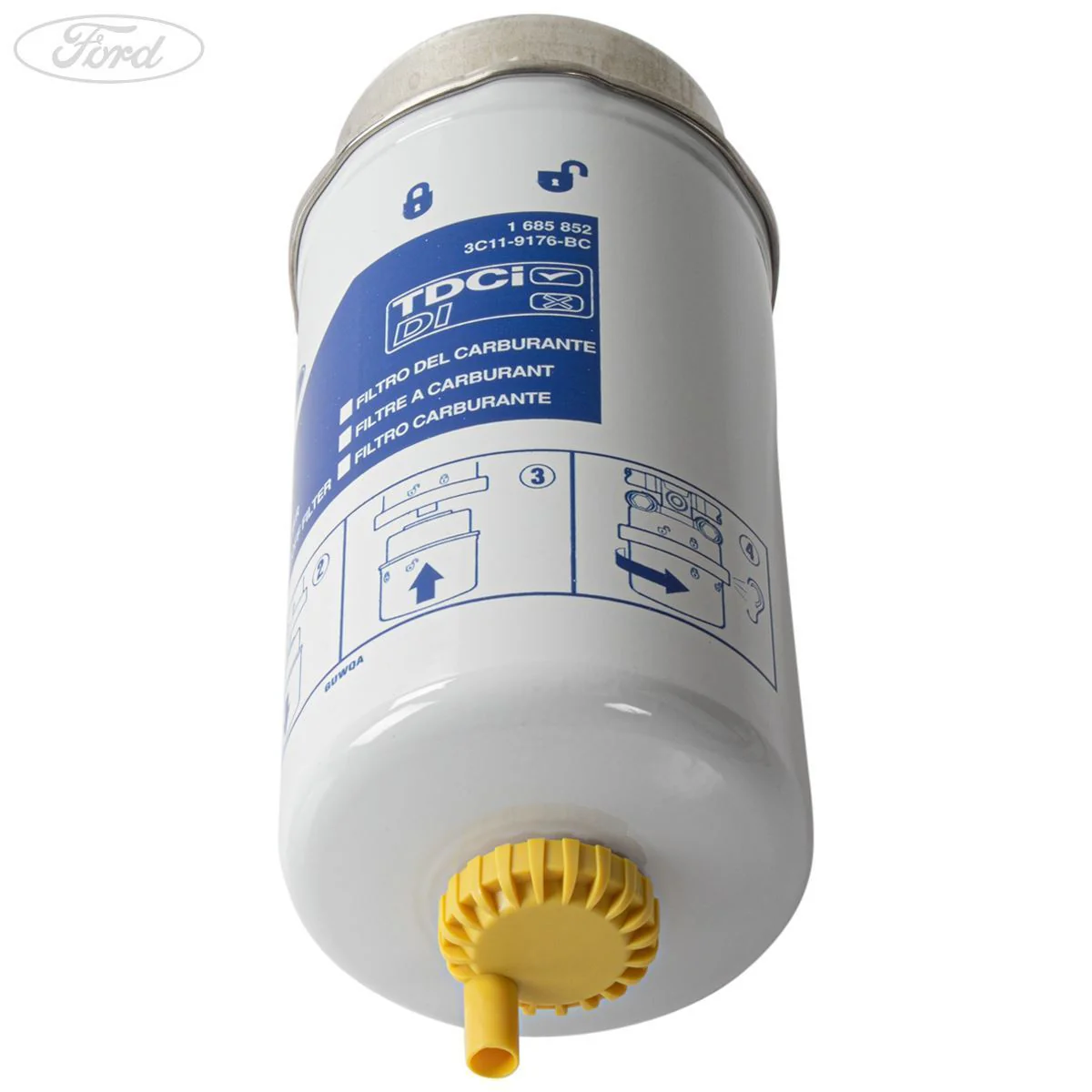 Filtro de combustible diésel 152 mm 6" original para Ford Transit 2.0 2.4 Duratorq 1685852 - Image 4