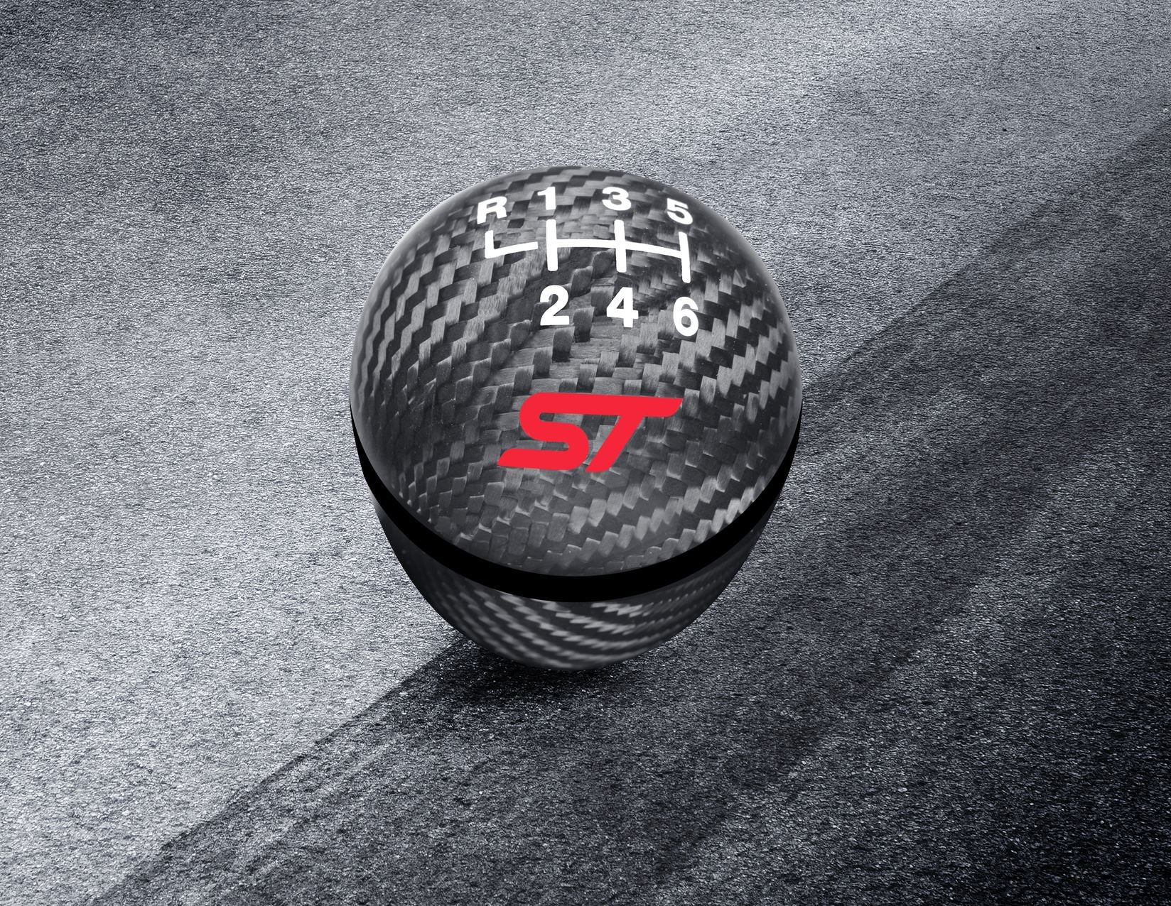 Focus Pomo de palanca de cambios Performance con logo Ford ST en color rojo. - Image 3