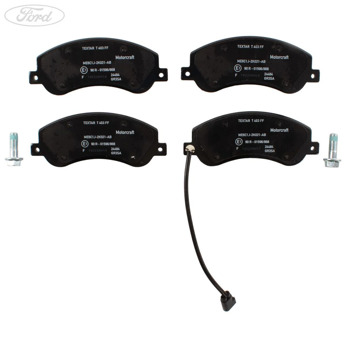 Juego de pastillas de freno delanteras Motorcraft originales Ford Transit 2006 — 2014 TDCi 1824346 - Image 6