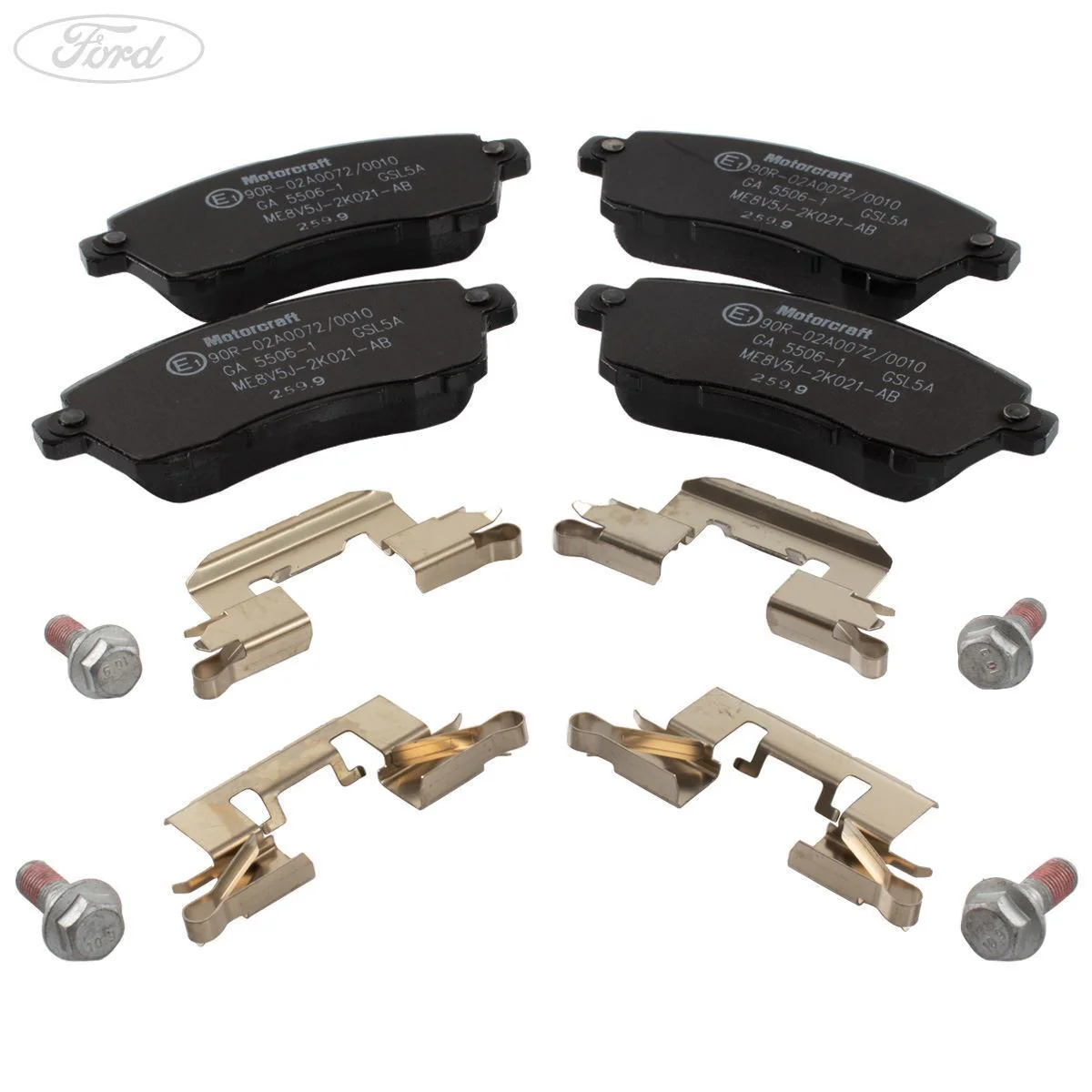 Juego de pastillas de freno delanteras Motorcraft originales para Ford Fiesta 2008-2016 2614604 - Image 3