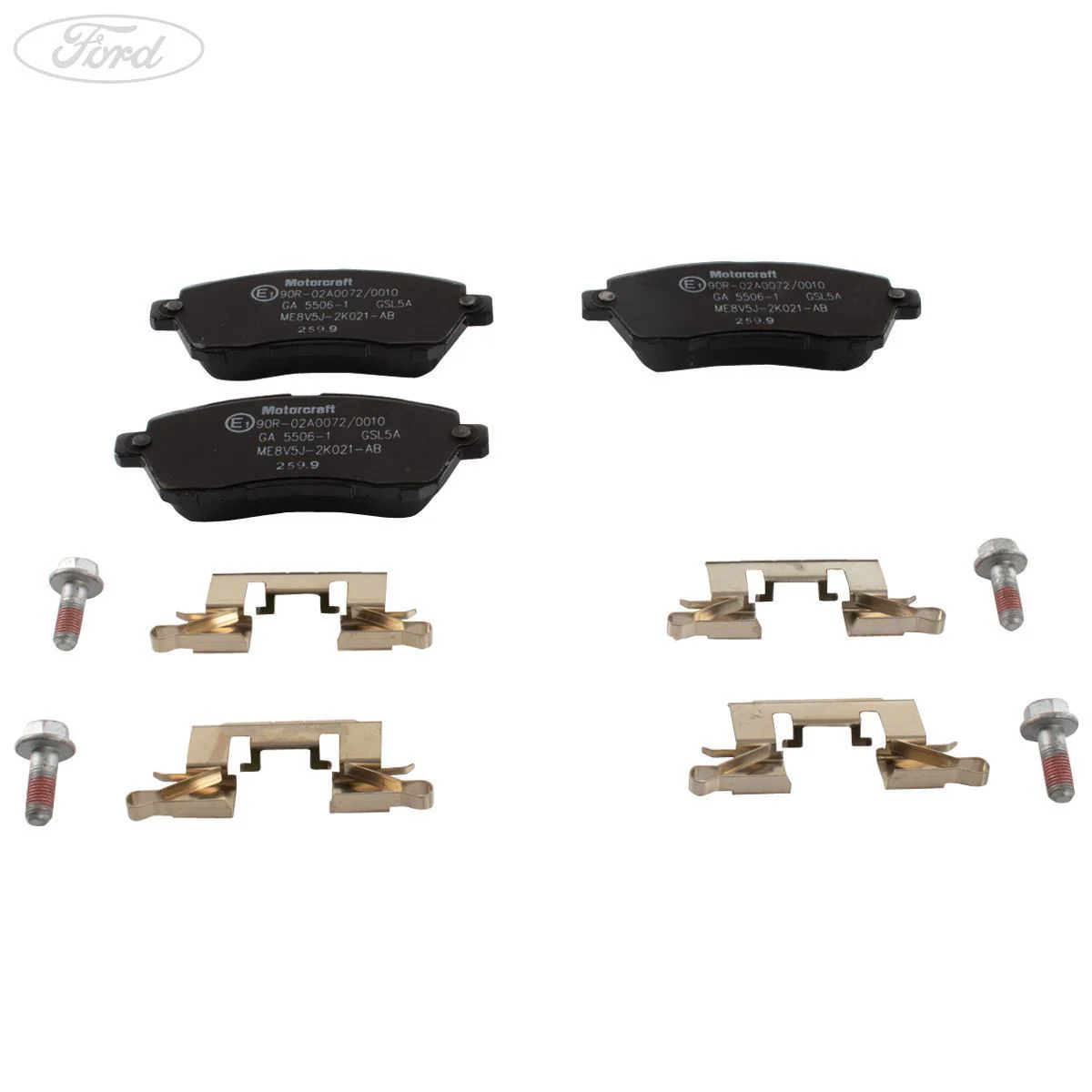Juego de pastillas de freno delanteras Motorcraft originales para Ford Fiesta 2008-2016 2614604 - Image 6