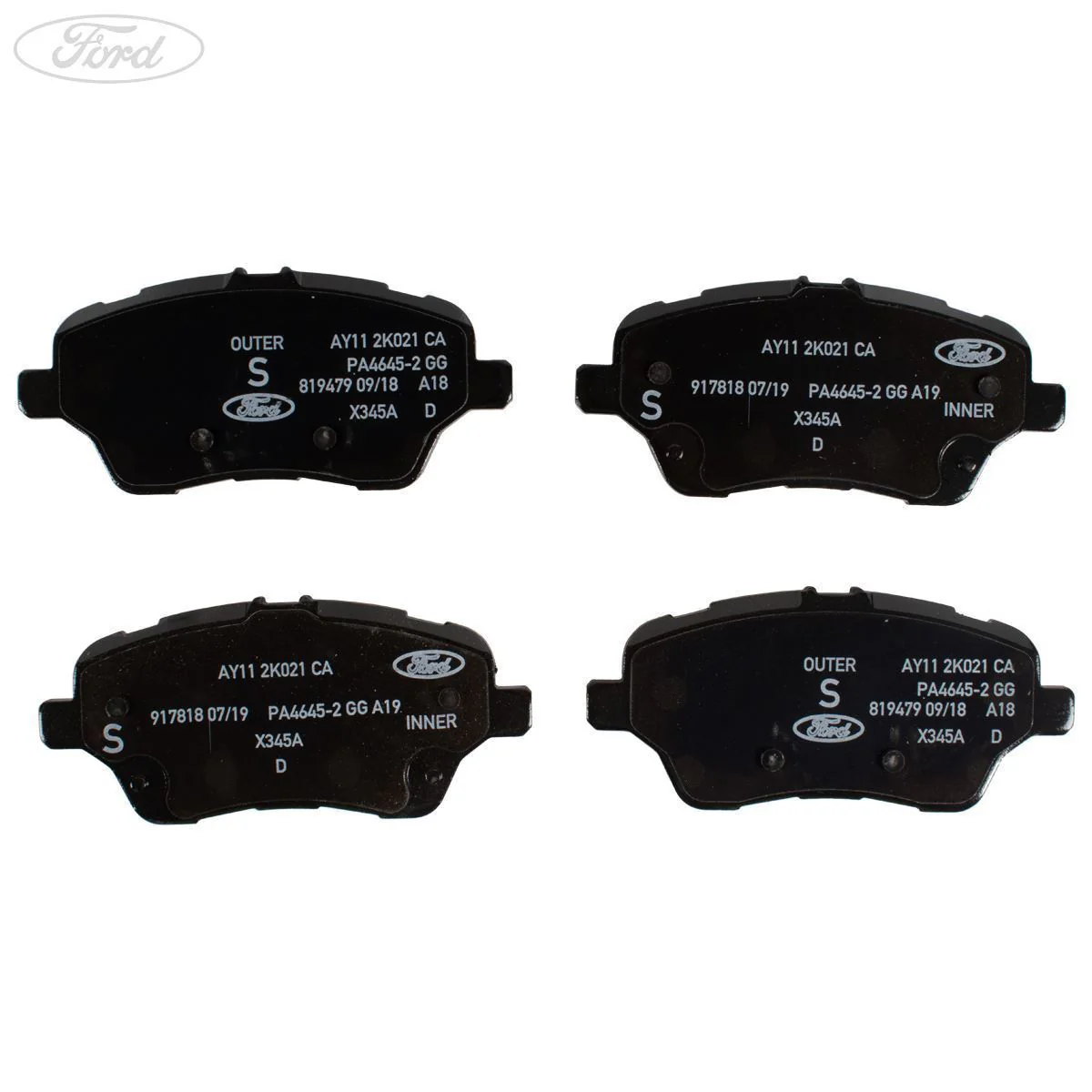 Juego de pastillas de freno delanteras originales para Ford B-Max Transit Courier Fiesta 1860476 - Image 4