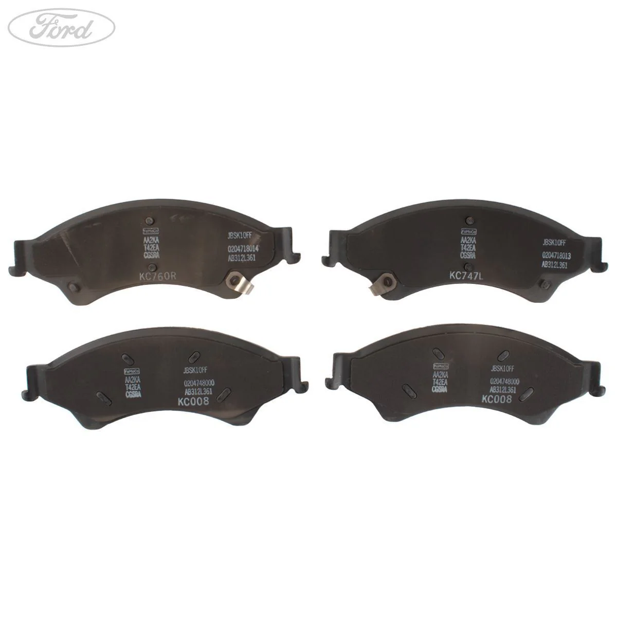 Juego de pastillas de freno delantero originales para Ford Ranger TKE TDCi de 2011 en adelante 1723538 - Image 4