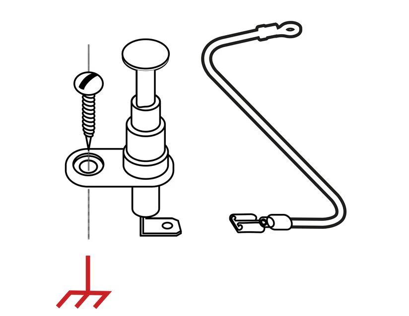 K&K* Interruptor de seguridad para el paragolpes para dispositivos ahuyentadores de martas M2700, M4700, M5700N y M9300. - Image 3