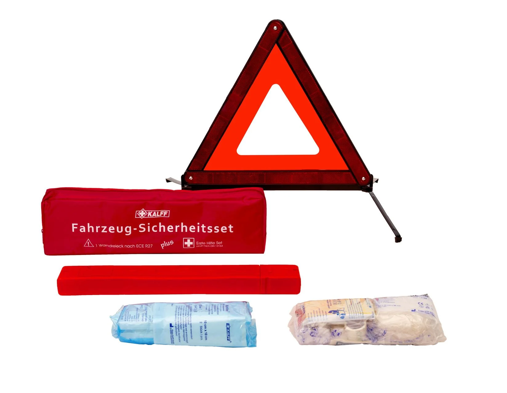 Original KAlff Pack de seguridad premium con botiquín de primeros auxilios y triángulo de advertencia en bolsa blanda 2646608 - Image 5