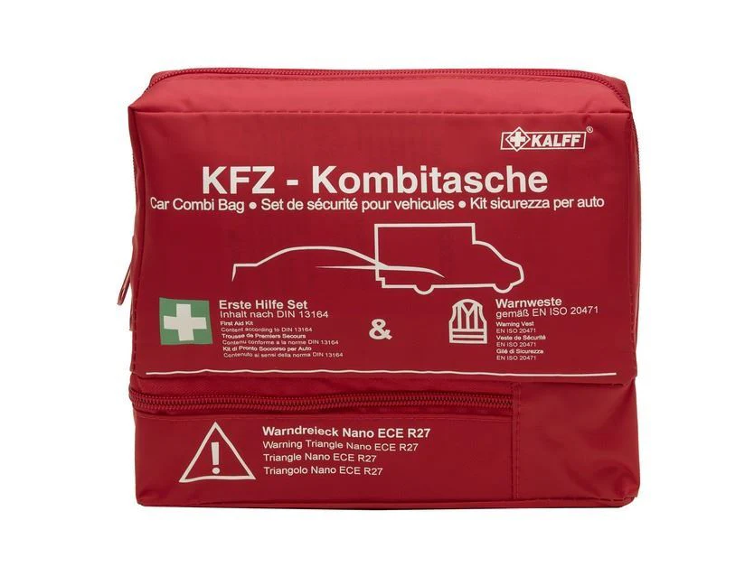 Kalff* Paquete de seguridad con bolsa de tela en color rojo,Nano "Trio" - Image 10