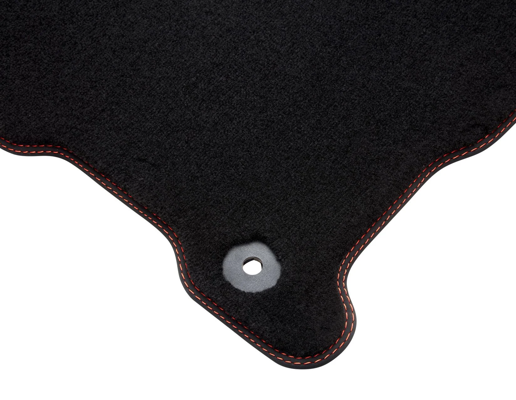 Kuga Alfombrillas de terciopelo premium delanteras y traseras, negras con doble costura en rojo. - Image 4