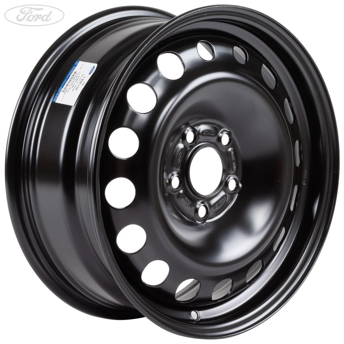 Llanta de acero negra de 16" 6.5x16 original para Ford Transit Tourneo Connect 13-18 1825136 - Image 2