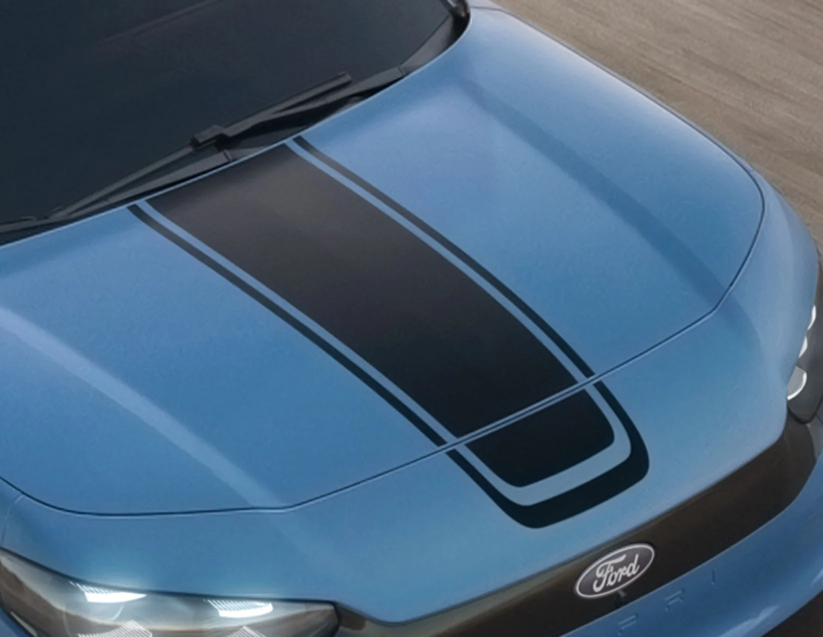 Original Ford All-Electric Capri® Franjas de competición para la parte superior del parachoques y el capó
