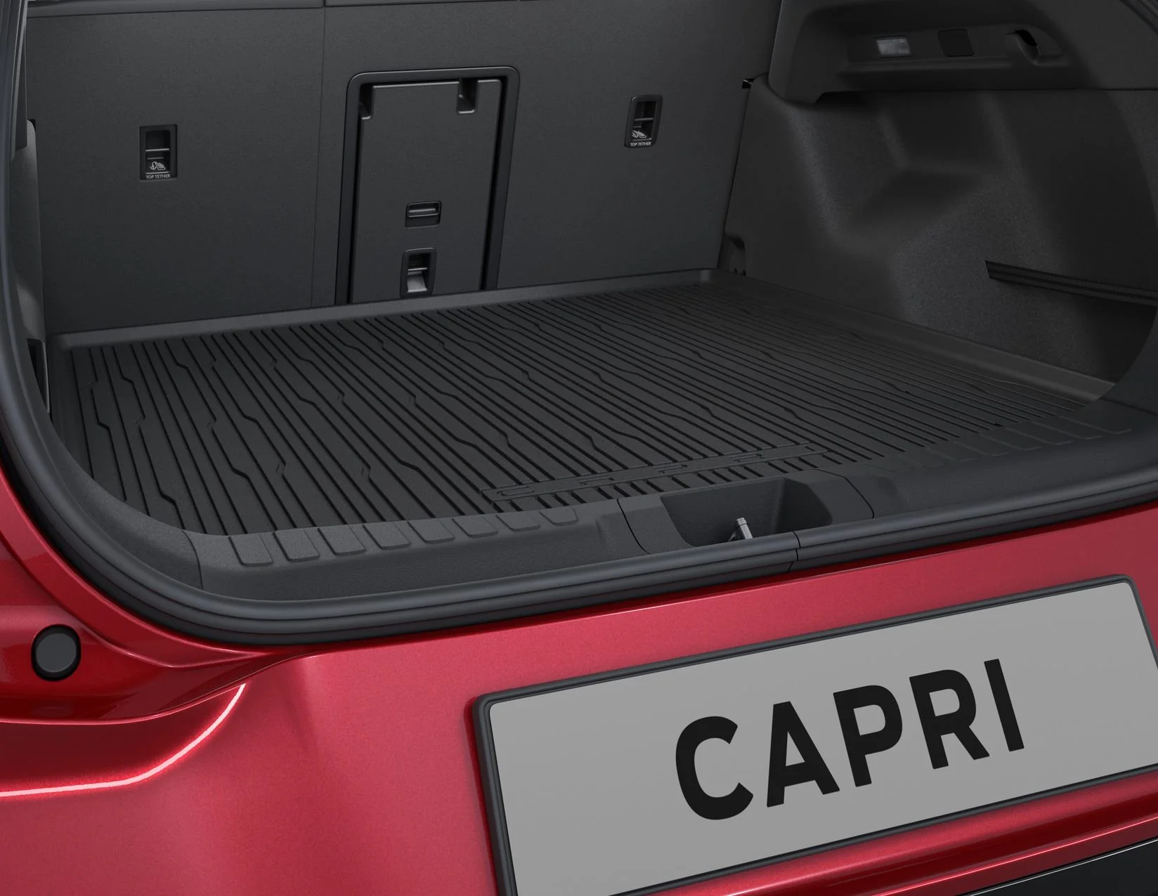 Original Ford Capri all-electric 2024+ Tapete de maletero borde bajo con mini alfombrilla 2765487