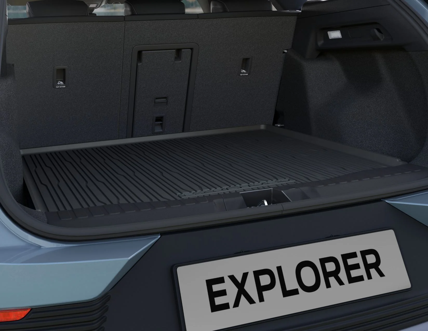 Original Ford Explorer 2023+ Alfombrilla de maletero borde bajo con alfombrilla de segunda fila 2765491
