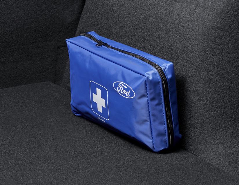 Original Ford Botiquín de primeros auxilios con bolsa de tela en color azul. - Image 10