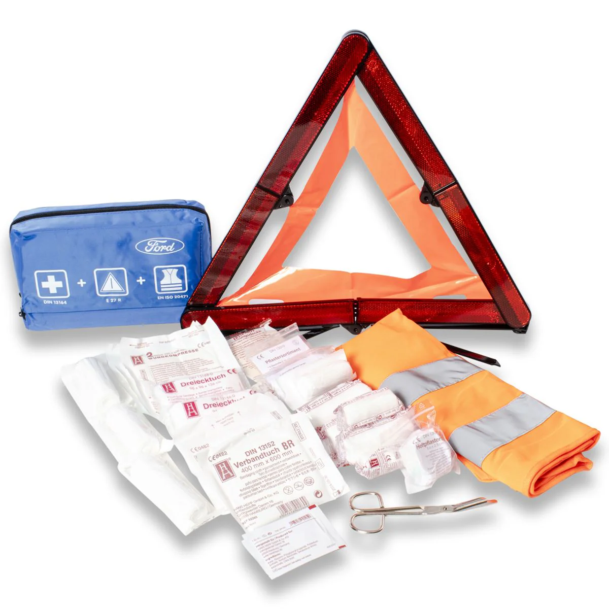 Original Ford BotiquÃn de primeros auxilios con triángulo de emergencia y chaleco de emergencia. - Image 17