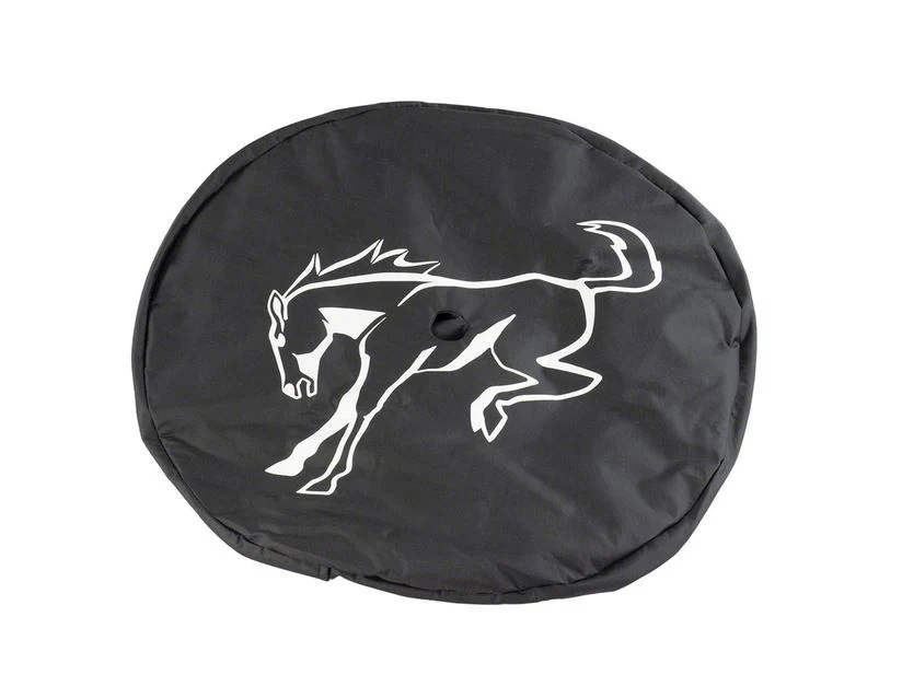 Original Ford Bronco Funda para rueda de repuesto Negra con el logo blanco de Bronco Pony - Image 13