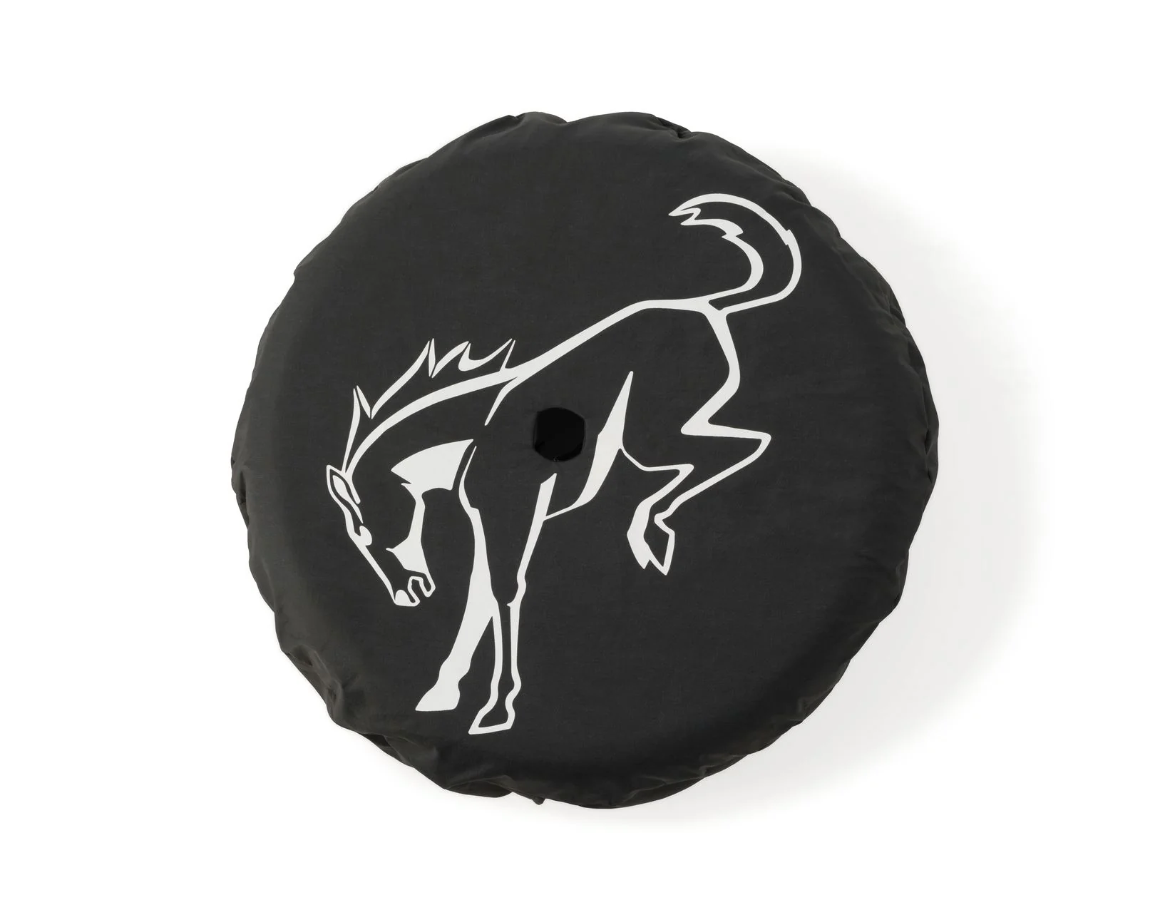 Original Ford Bronco Funda para rueda de repuesto Negra con el logo blanco de Bronco Pony - Image 6