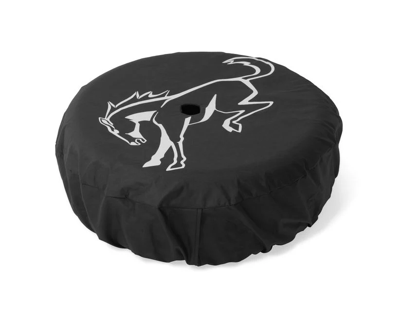 Original Ford Bronco Funda para rueda de repuesto Negra con el logo blanco de Bronco Pony - Image 9