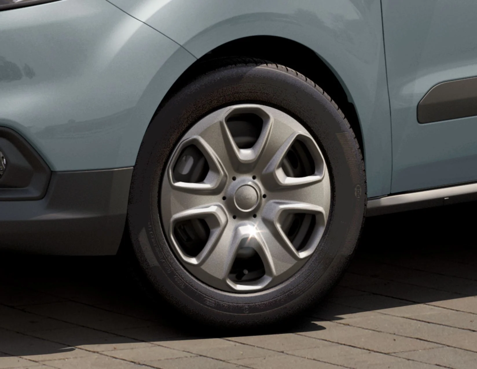 Original Ford Courier fiesta mk7 2008+ Tapacubos de acero 15" plateado 1746251 - Image 3