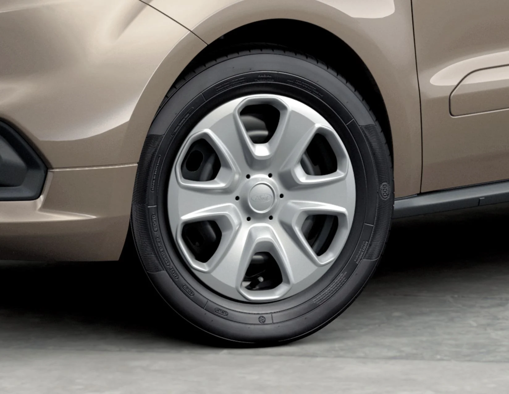 Original Ford Courier fiesta mk7 2008+ Tapacubos de acero 15" plateado 1746251 - Image 4