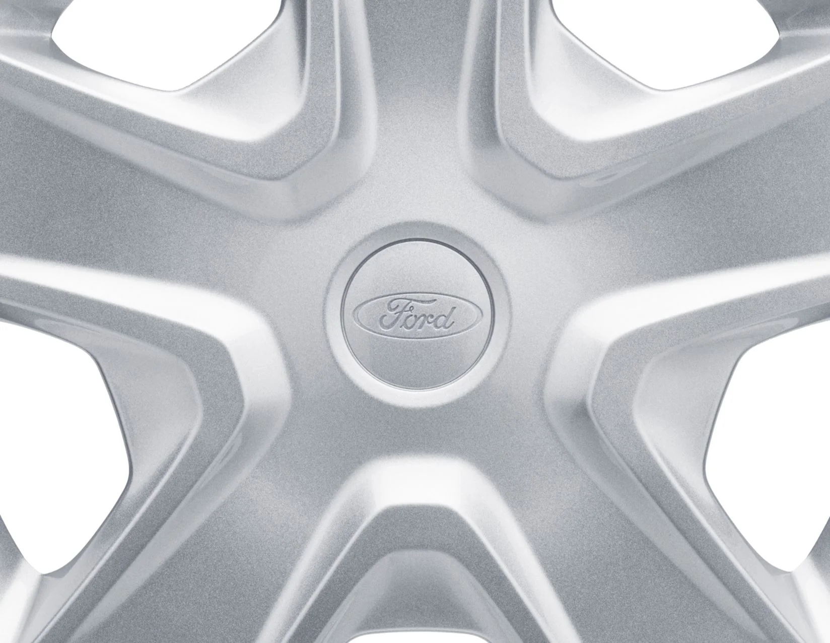 Original Ford Fiesta Mk8 Cubierta de rueda de acero de 16" Trim 5 radios plateado 2017- 2120395 - Image 5
