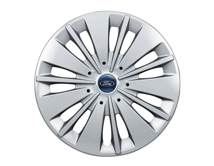 Original Ford Focus C-Max Mk3 2014+ Tapa de rueda de acero de 16" plateada individual 1872069 - Image 2