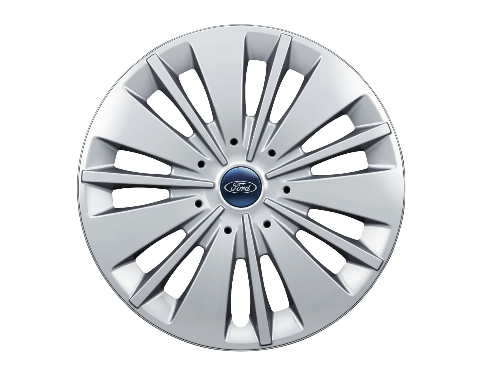 Original Ford Focus C-Max Mk3 2014+ Tapa de rueda de acero de 16" plateada individual 1872069 - Image 3