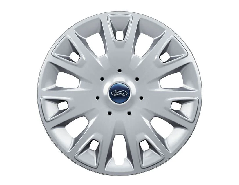 Original Ford Focus C-Max Mk3 2014+ Tapa de rueda de acero de 16" plateada individual 1872065 - Image 2