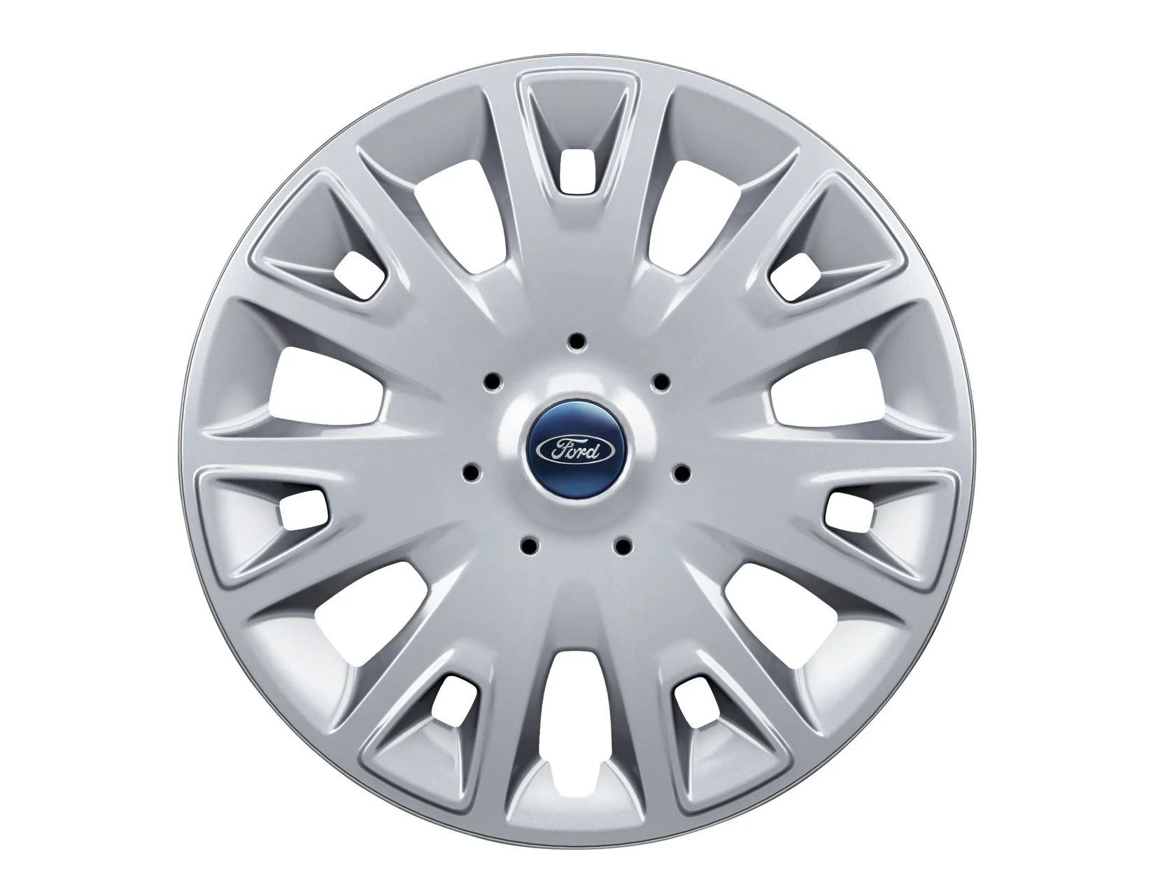Original Ford Focus C-Max Mk3 2014+ Tapa de rueda de acero de 16" plateada individual 1872065 - Image 3