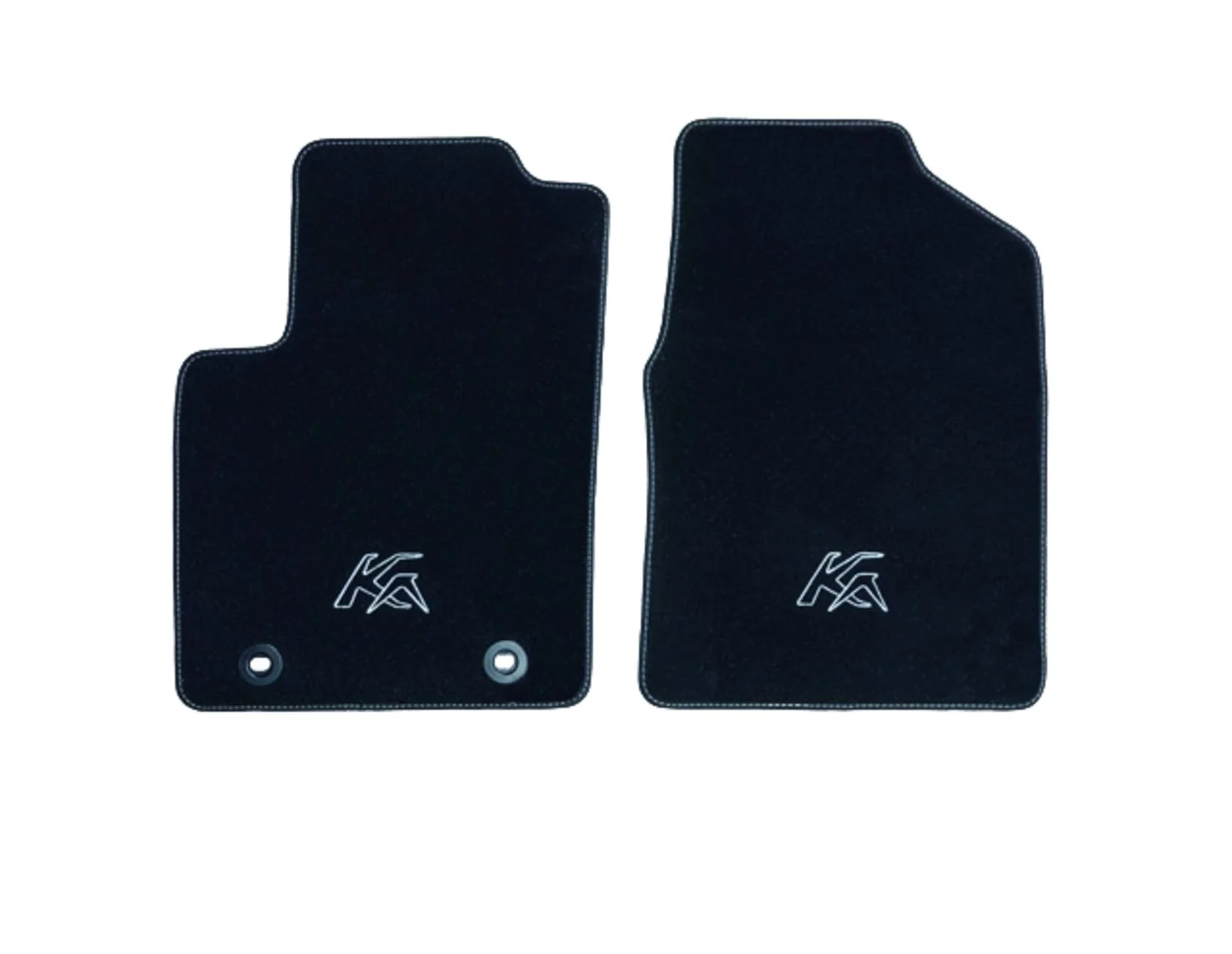 Original Ford Ka 2008-2012 Alfombrillas de felpa para el frente, negras 1543889