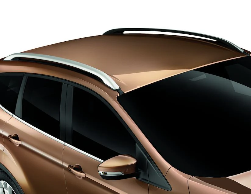 Original Ford Kuga Barras longitudinales portaequipajes para techo en color plata. - Image 2
