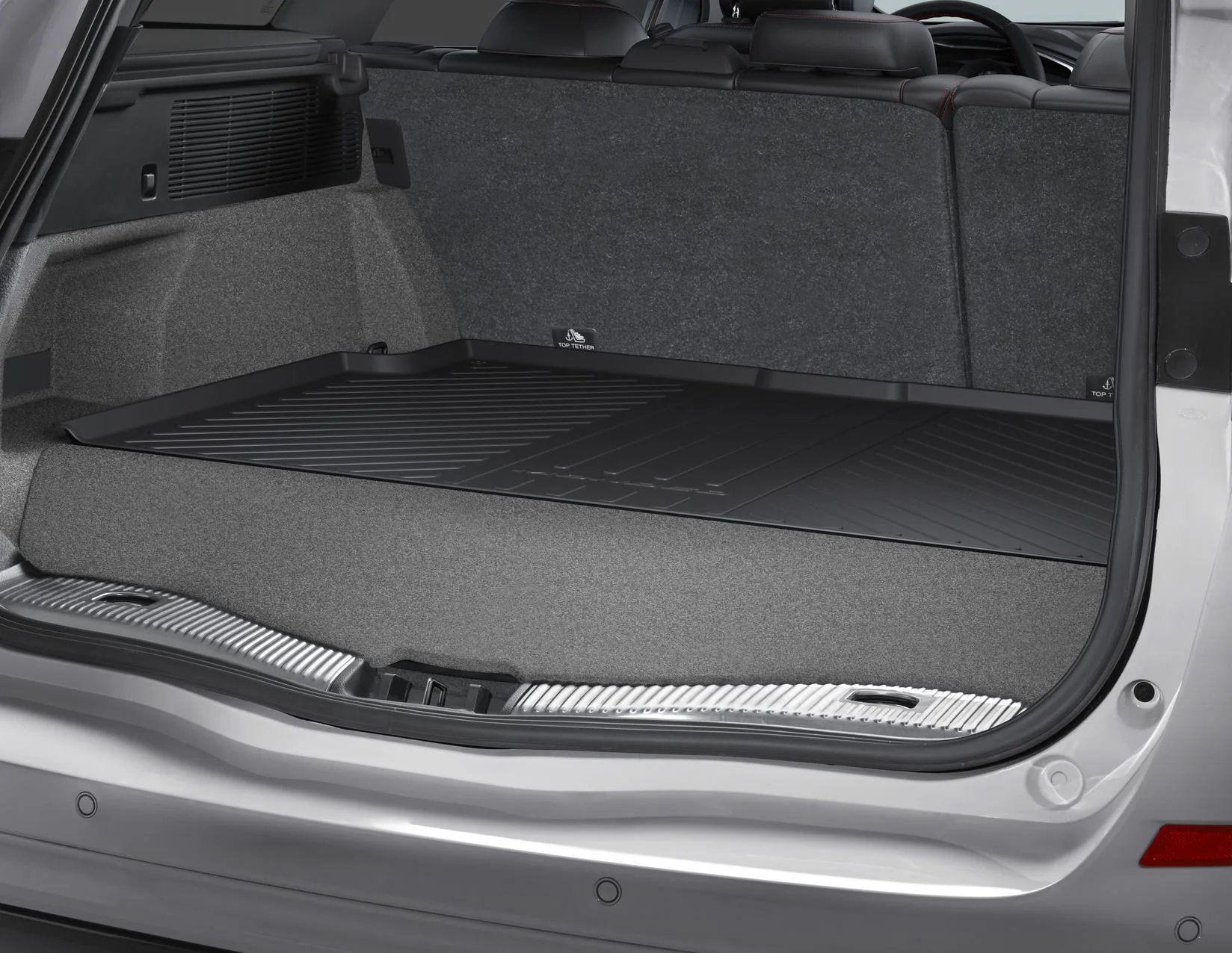 Original Ford Mondeo Mk5 2019+ Alfombra de goma para maletero trasero con logotipo 2389289
