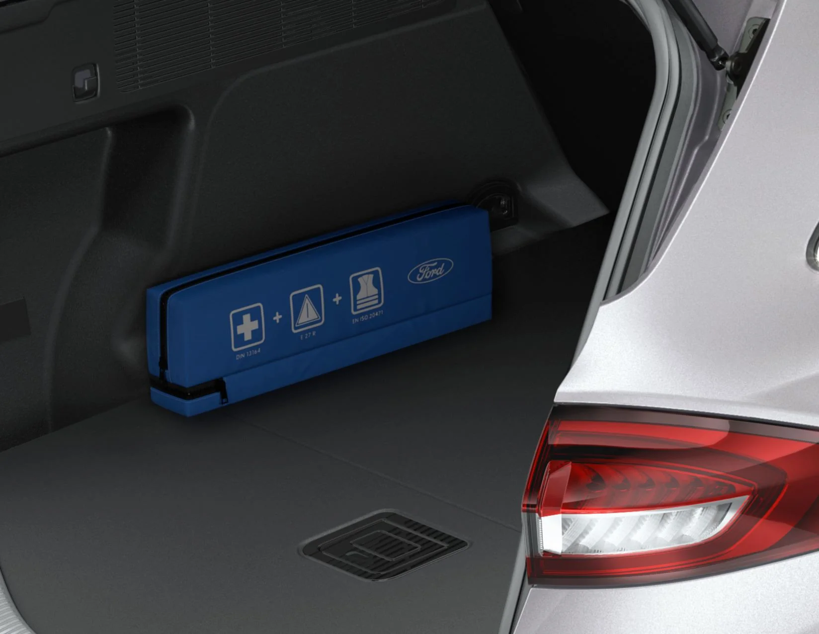 Original Ford Paquete de seguridad premium con bolsa flexible en color azul. - Image 7