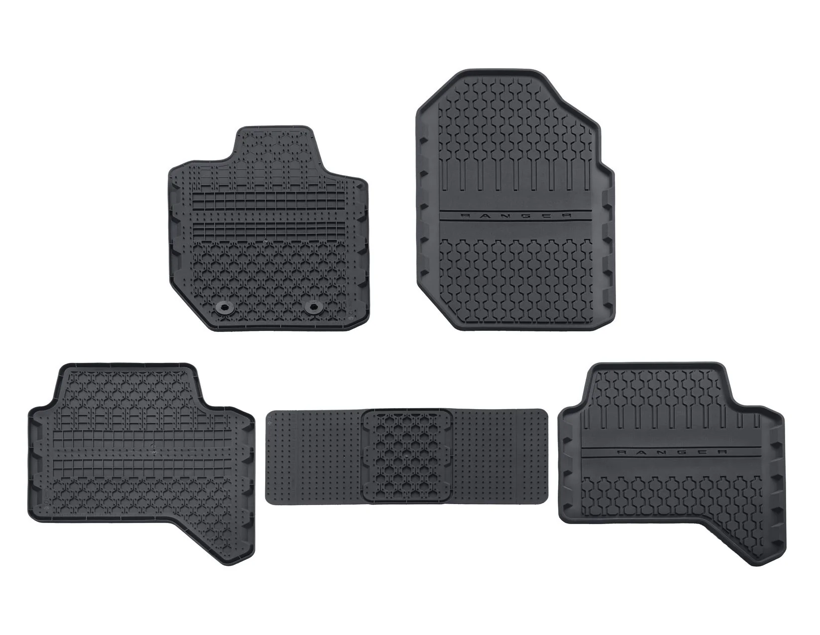 Original Ford Ranger 01/2012-06/2022 Alfombrillas de goma delanteras y traseras - Image 3
