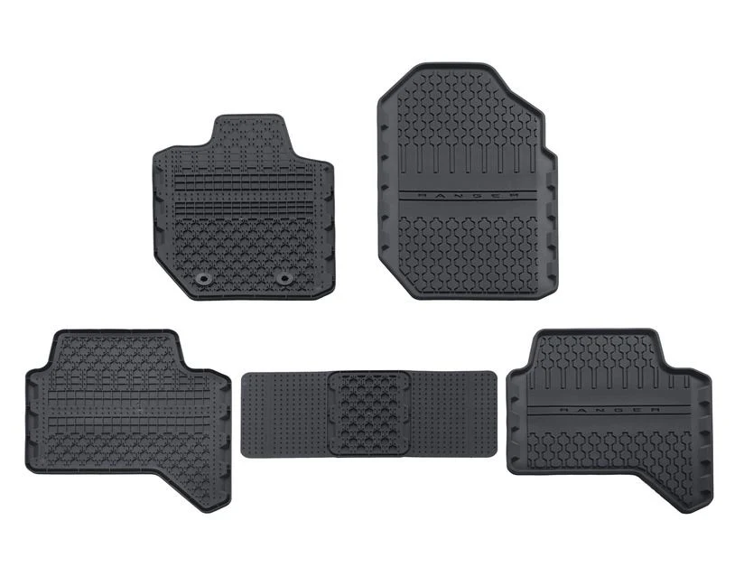 Original Ford Ranger 01/2012-06/2022 Alfombrillas de goma delanteras y traseras - Image 8
