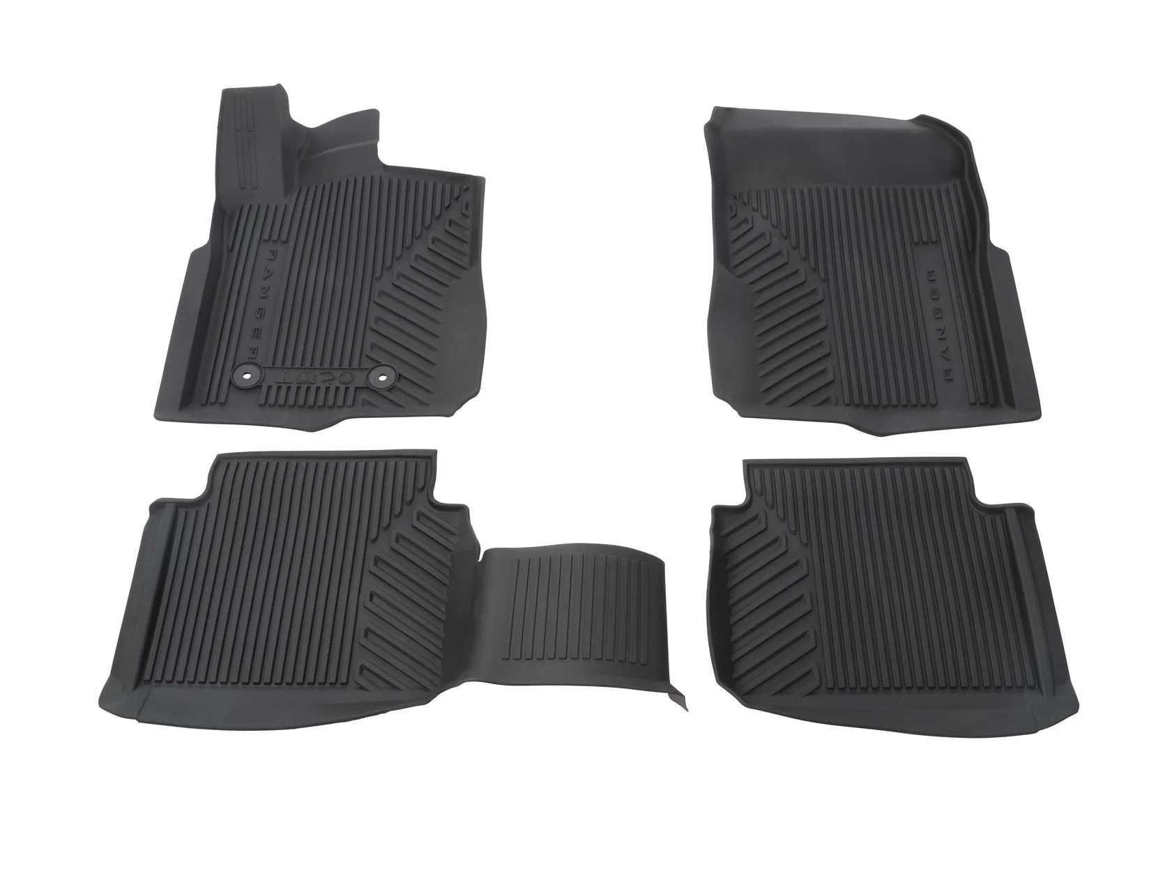 Kit de alfombrillas de goma delanteras y traseras Ranger automática 2022+ negro excepto Raptor y Platinum - Image 4