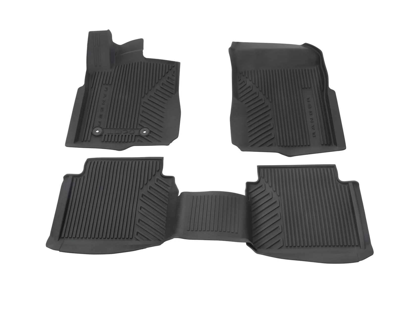 Kit de alfombrillas de goma delanteras y traseras Ranger automática 2022+ negro excepto Raptor y Platinum - Image 5