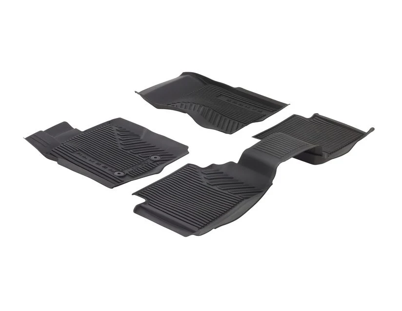 Kit de alfombrillas de goma delanteras y traseras Ranger manual 2022+ negro excepto Raptor y Platinum - Image 10
