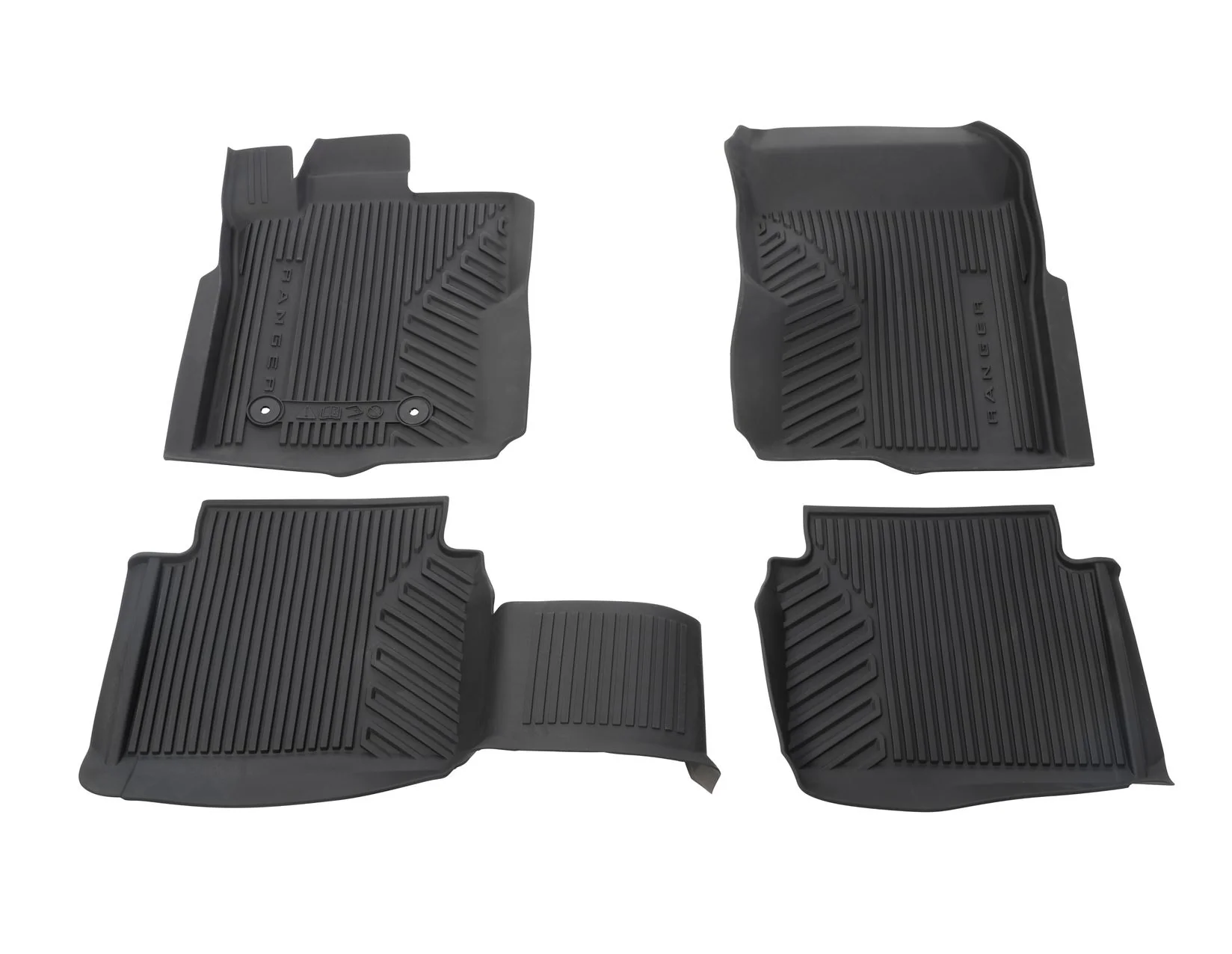 Kit de alfombrillas de goma delanteras y traseras Ranger manual 2022+ negro excepto Raptor y Platinum - Image 4