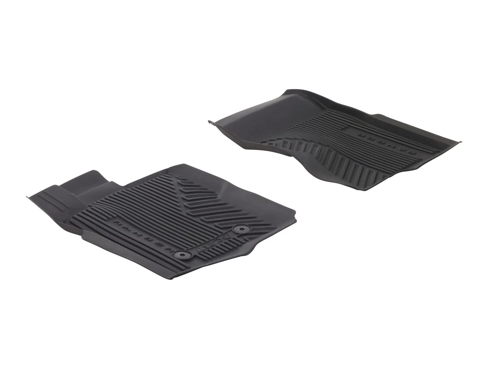 Kit de alfombrillas de goma delanteras y traseras Ranger manual 2022+ negro excepto Raptor y Platinum - Image 6