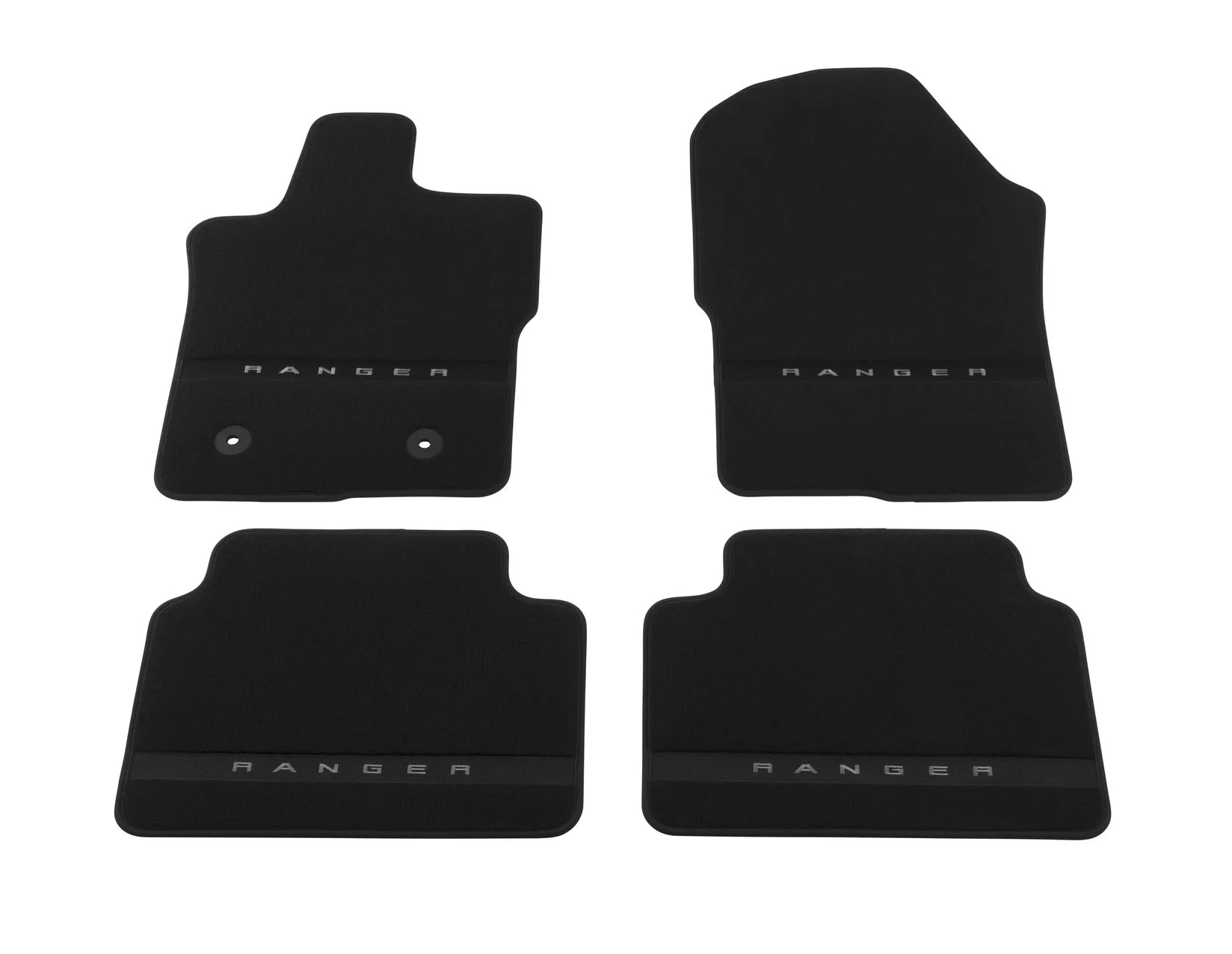 Kit de alfombrillas de moqueta delanteras y traseras Ranger Super Cab 2022+ negro excepto Raptor - Image 3