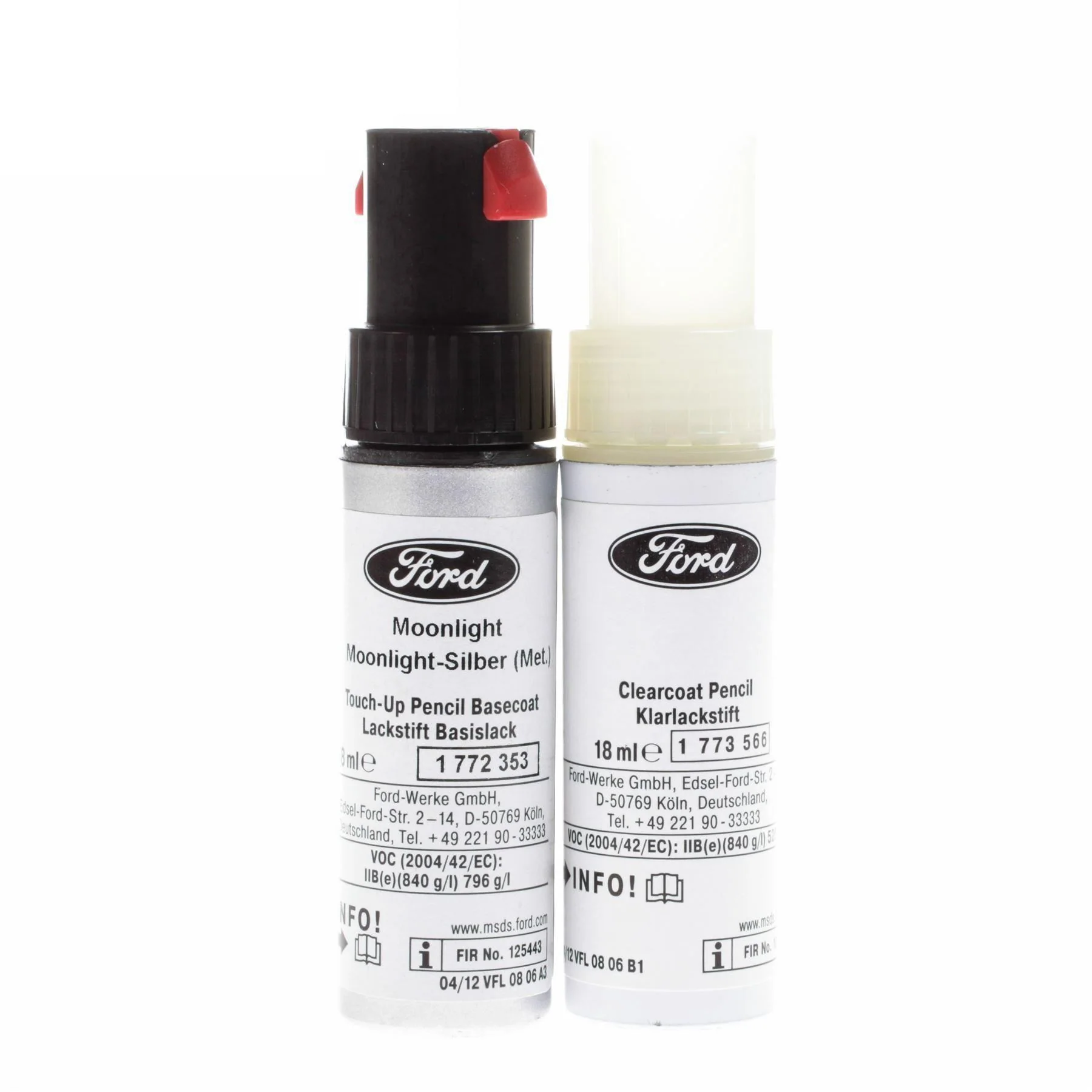 Original Ford Rotuladores Quita Arañazos 9ml in Plata Luz de Luna Met. 2600478 (código de color: 9QGCWWA)